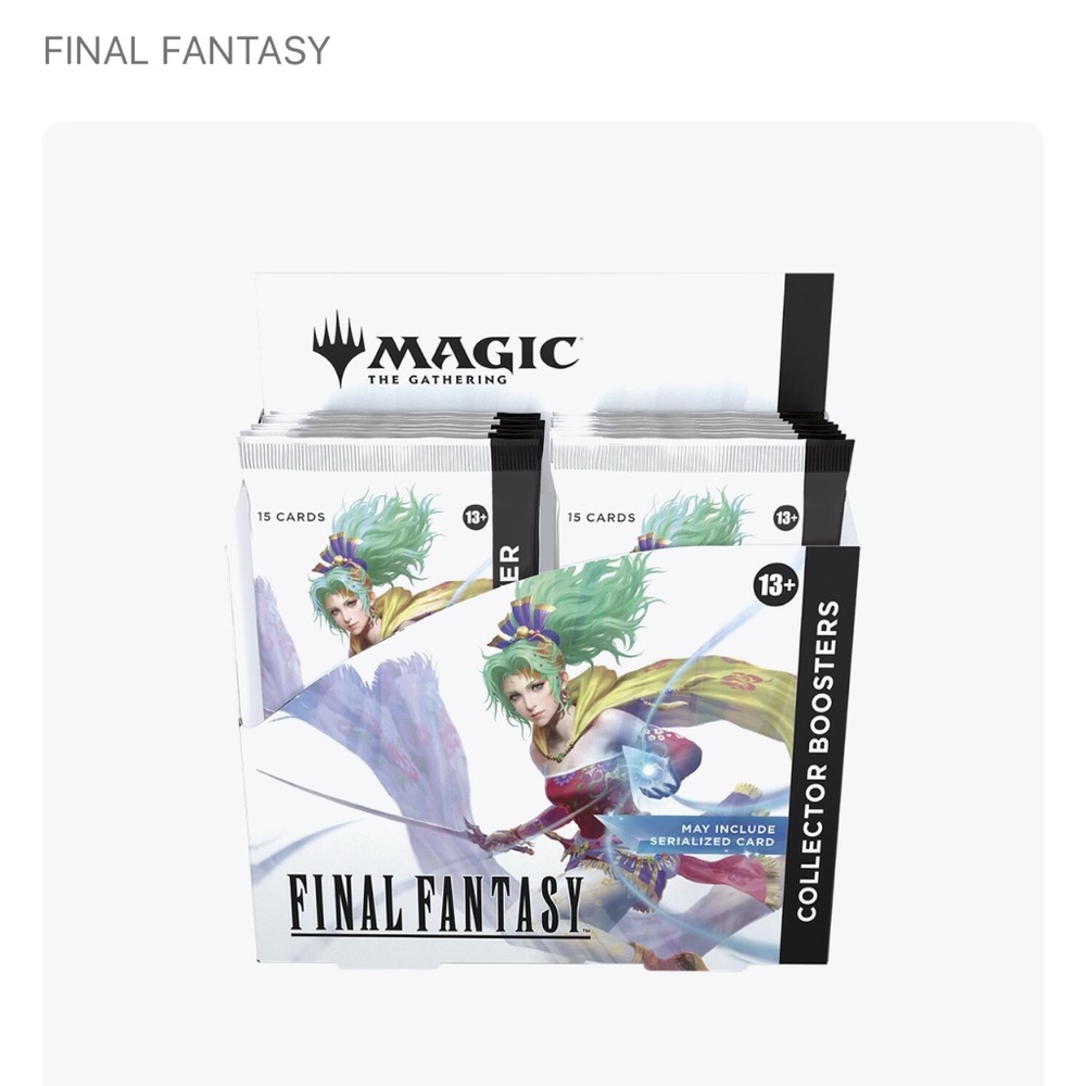Magic The Gathering Final Fantasy Collector Boosters